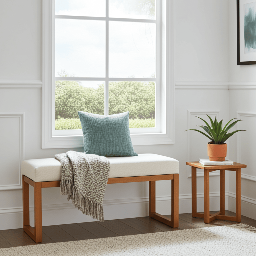 Premium Wooden-Framed Bench Handcrafted Irish Furniture