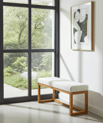Premium Wooden-Framed Bench Handcrafted Irish Furniture