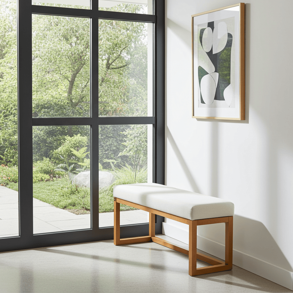 Premium Wooden-Framed Bench Handcrafted Irish Furniture