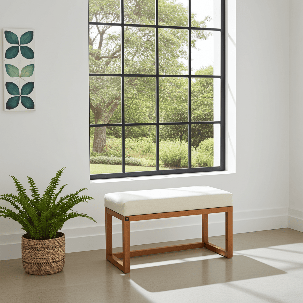 Premium Wooden-Framed Bench Handcrafted Irish Furniture