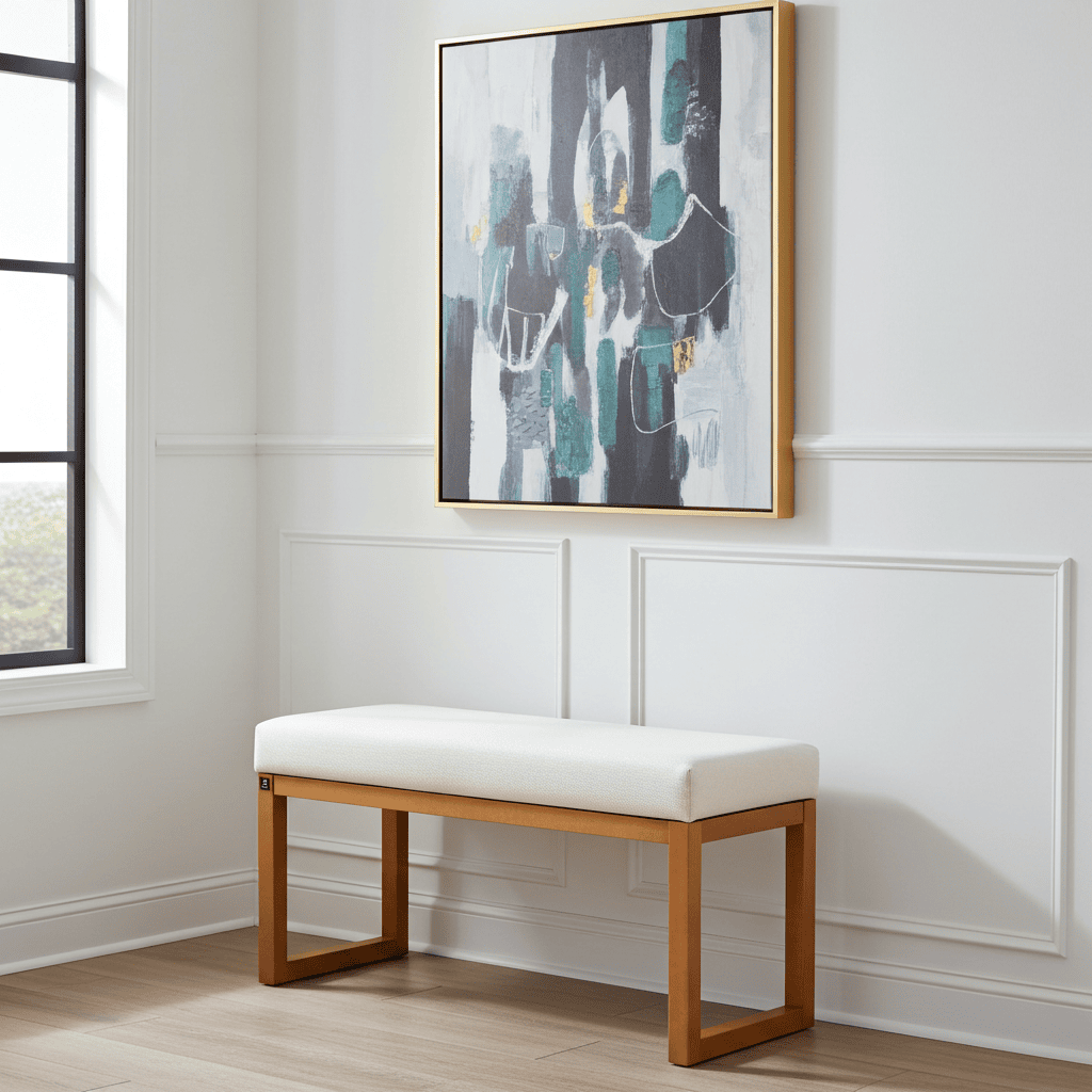 Premium Wooden-Framed Bench Handcrafted Irish Furniture