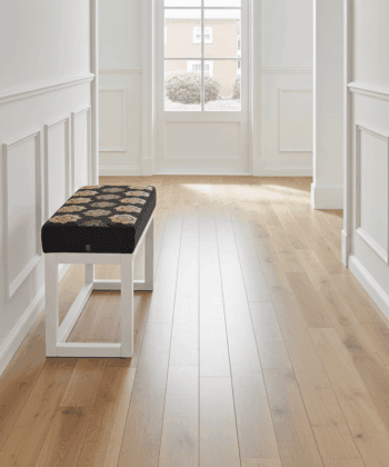 Sereneseat Wooden-Framed Velvet Bench 100x30cm White Frame