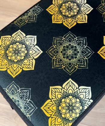 UrbanChic Metal-Framed Bench 100x30cm – Handmade Velvet