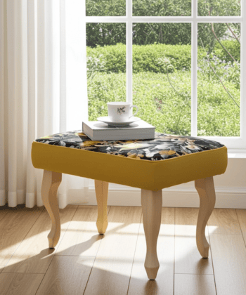Verona Velvet Footstool – Elegant Accent for Your Home