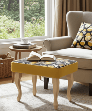 Verona Velvet Footstool – Elegant Accent for Your Home