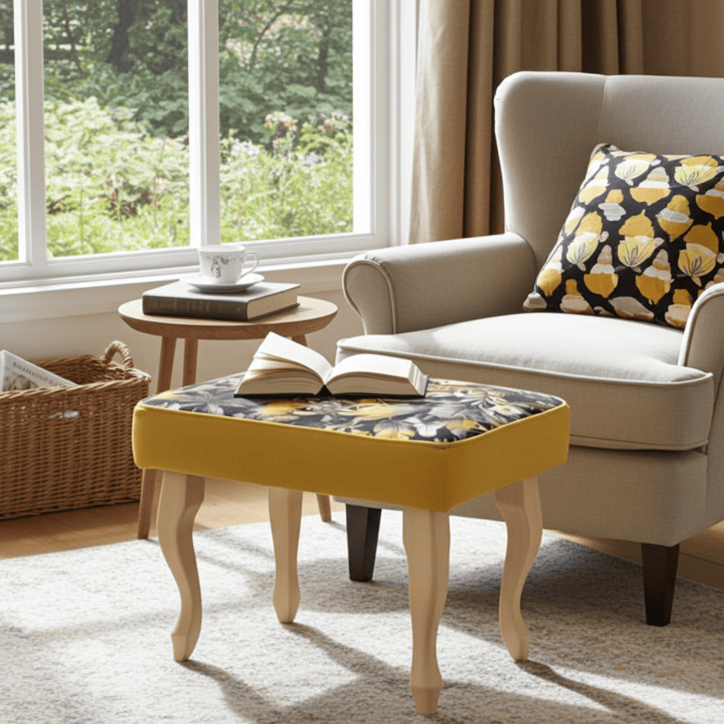 Verona Velvet Footstool – Elegant Accent for Your Home