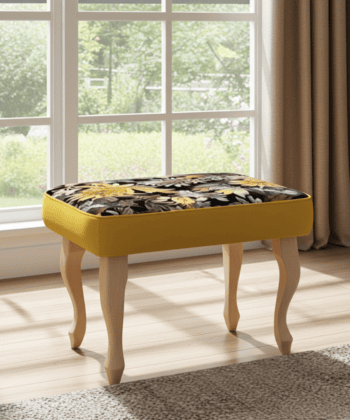 Verona Velvet Footstool – Elegant Accent for Your Home