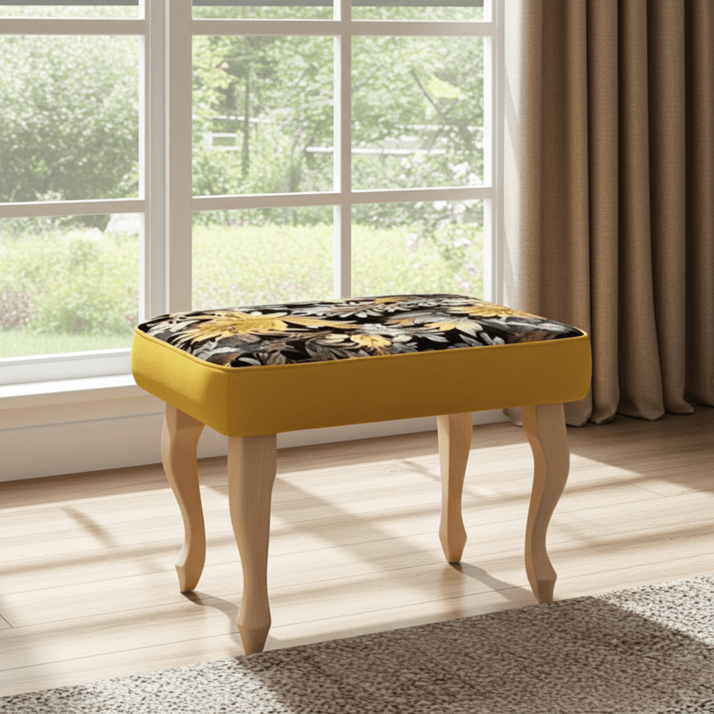 Verona Velvet Footstool – Elegant Accent for Your Home
