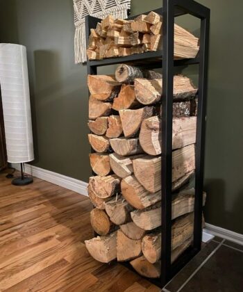 Decorative Fireplace Rack, Firewood Holder, Fireplace Rack Firewood Storage For Indoor Or Outdoor
