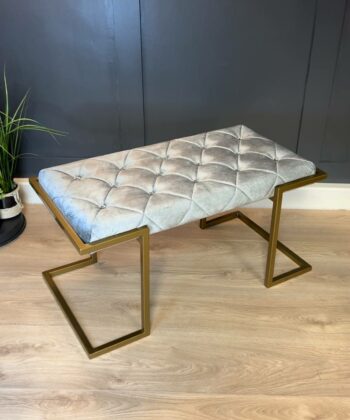 Metal-Framed Bench 80x40cm CosyNook