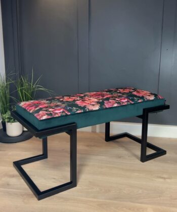 Metal-Framed Bench 100x40cm
