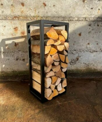 Vertical Tower Firewood Rack – Decorative Log Holder