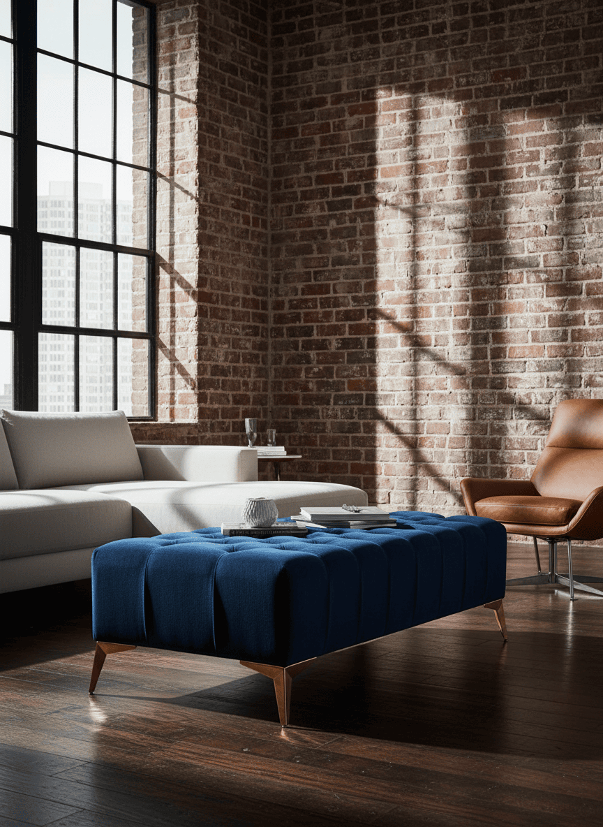 Elegant Stylish Chesterfield Lux Coffee Table – Velvet, Rectangle,Tufted, Gold Legs