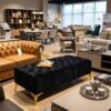 Elegant Stylish Chesterfield Lux Coffee Table – Velvet, Rectangle,Tufted, Gold Legs