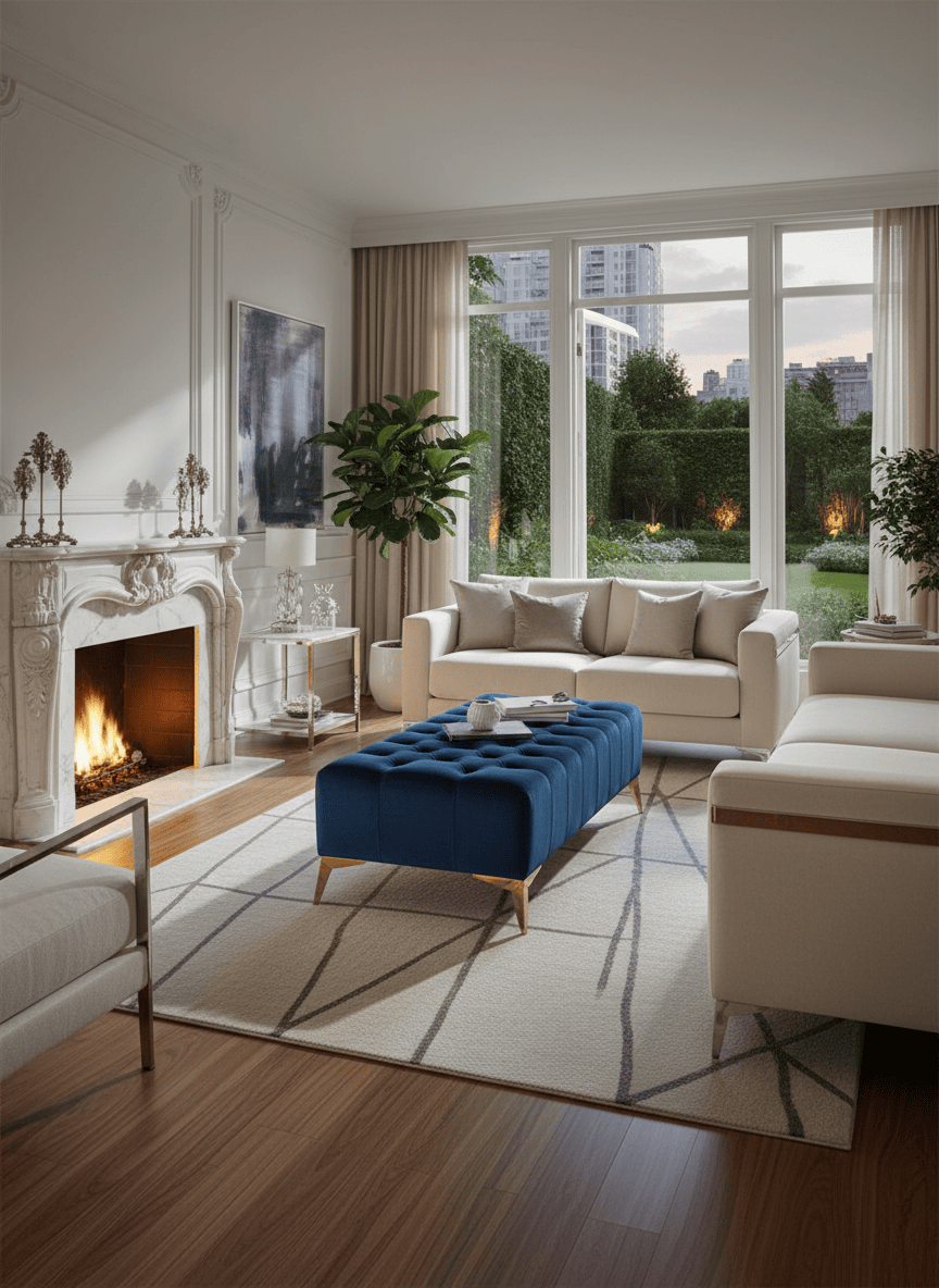 Elegant Stylish Chesterfield Lux Coffee Table – Velvet, Rectangle,Tufted, Gold Legs