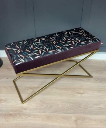 Metal-Framed Bench 100x40cm Single X Modern Edition