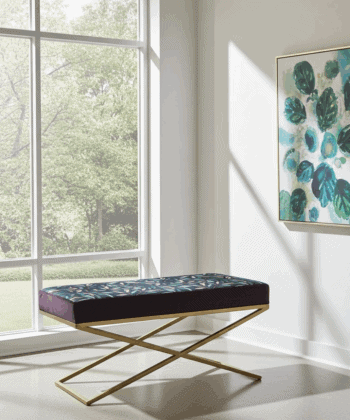 Metal-Framed Bench 100x40cm Single X Modern Edition