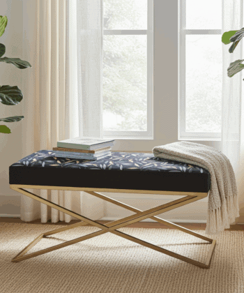 Metal-Framed Bench 100x40cm Single X Modern Edition