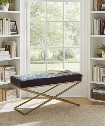 Metal-Framed Bench 100x40cm Single X Modern Edition