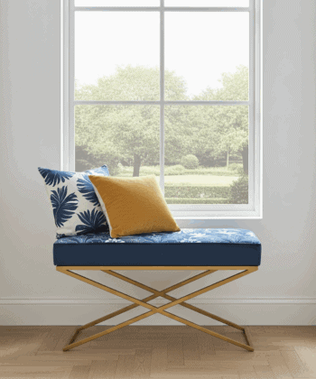 Metal-Framed Bench 100x40cm Single X Style