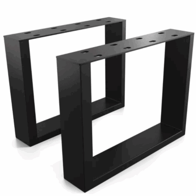 Metal Table Legs Rectangle Loft Style 40x30 cm Set of 2