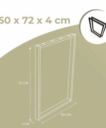 Metal Table Legs Rectangle Loft Style 50x72 cm Set of 2