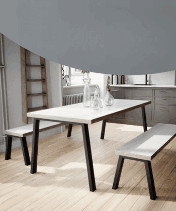 Metal Table Legs Rectangle Loft Style 50x72 cm Set of 2