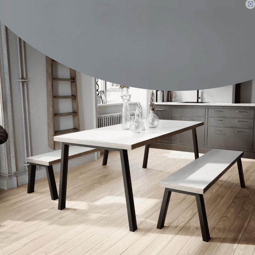 Metal Table Legs Rectangle Loft Style 50x72 cm Set of 2