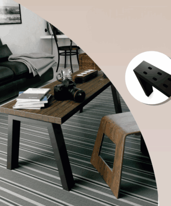 Metal Table Legs Rectangle Loft Style 50x72 cm Set of 2