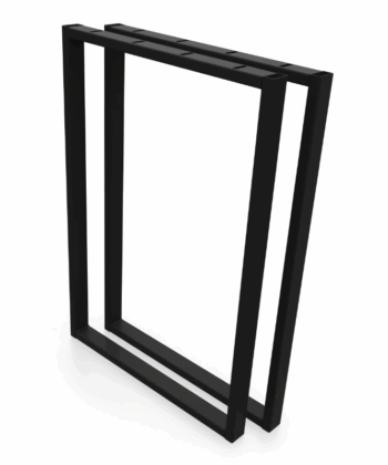 Metal Table Legs Rectangle Loft Style 50x72 cm Set of 2