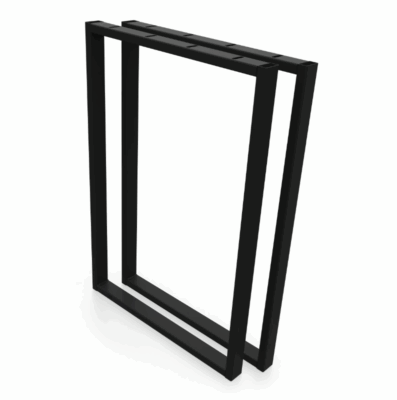 Metal Table Legs Rectangle Loft Style 50x72 cm Set of 2