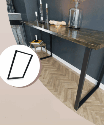 Metal Table Legs Rectangle Loft Style 50x72 cm Set of 2