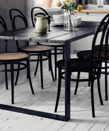Metal Table Legs Rectangle Loft Style 90x72 cm Set of 2