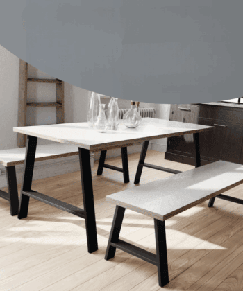 Metal Table Legs Type A Loft Style 44x41 cm Set of 2
