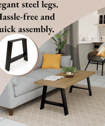 Metal Table Legs Type A Loft Style 44x41 cm Set of 2