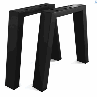Metal Table Legs Type U Loft Style 30/45x40 cm Set of 2