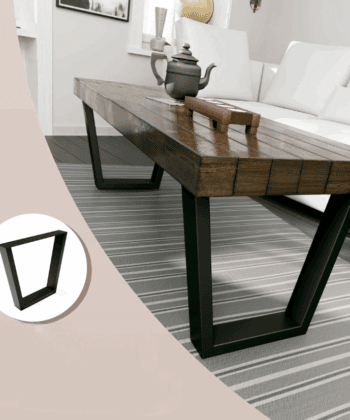 Metal Table Legs Type V Loft Style 44x40 cm Set of 2