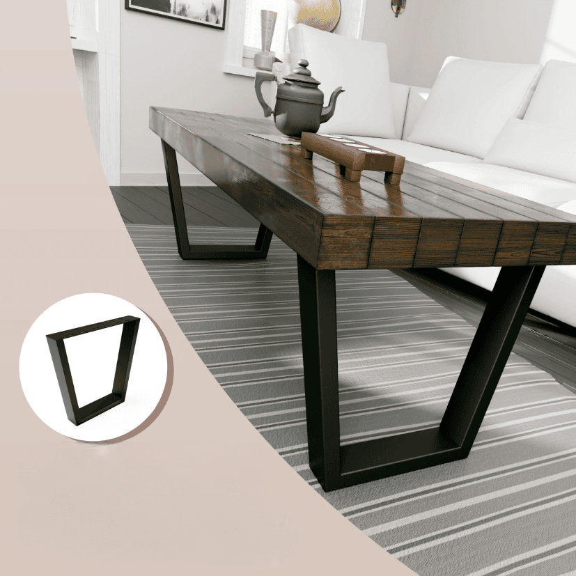 Metal Table Legs Type V Loft Style 44x40 cm Set of 2