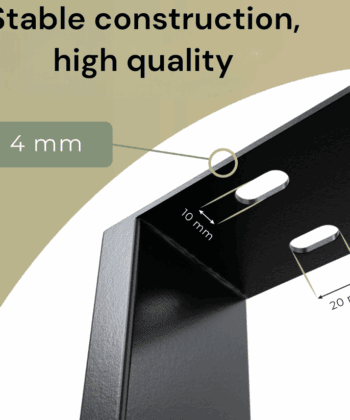 Metal Table Legs Type V Loft Style 44x40 cm Set of 2