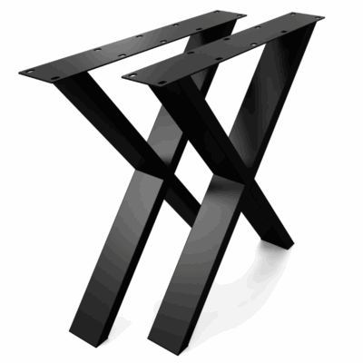 Metal Table Legs Type X Loft Style 86x80 cm Set of 2