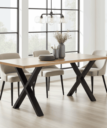 Metal Table Legs Type X Loft Style 86x80 cm Set of 2