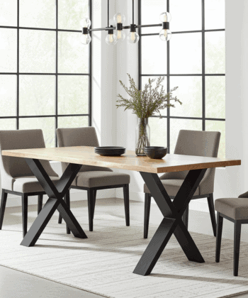 Metal Table Legs Type X Loft Style 86x80 cm Set of 2
