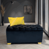 Luxury Velvet Storage Ottoman Bench , Spacious Compartment
