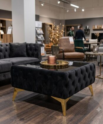Luxury Velvet Chesterfield  Coffee Table 63x63x35cm Square Velvet