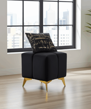 Bubble Cube Pouffe – Velvet Upholstery, Designer Accent Seat