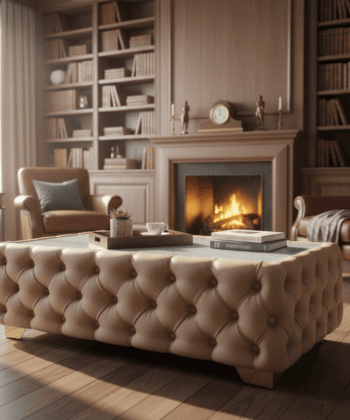 Elegant Velvet Chesterfield Coffee Table Velvet Rectangle 103x63x45cm