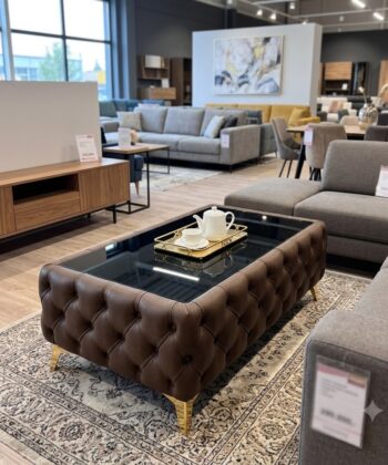 Elegant Velvet Chesterfield Coffee Table Velvet Rectangle 103x63x45cm