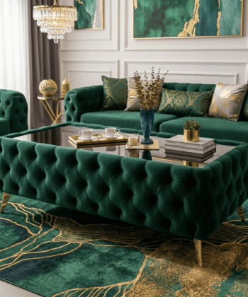 Elegant Velvet Chesterfield Coffee Table Velvet Rectangle 103x63x45cm