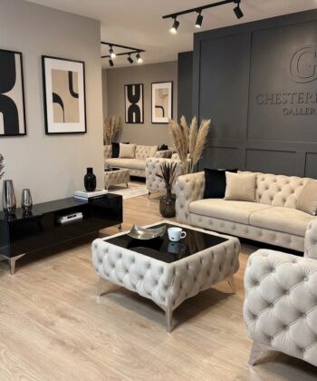 Luxury Velvet Chesterfield  Coffee Table 63x63x35cm Square Velvet