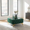 Luxury Velvet Chesterfield  Coffee Table 63x63x35cm Square Velvet